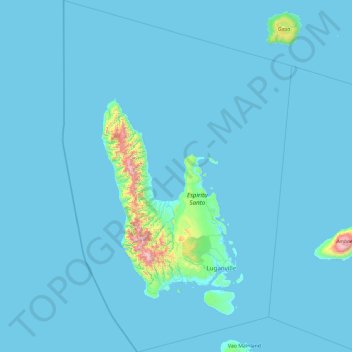 Sanma topographic map, elevation, terrain