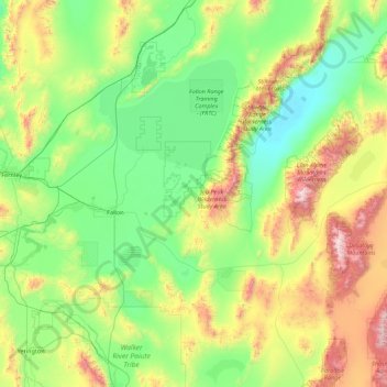 Churchill County topographic map, elevation, terrain