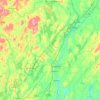 Kennebec County topographic map, elevation, terrain