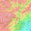 Wenchuan County topographic map, elevation, terrain