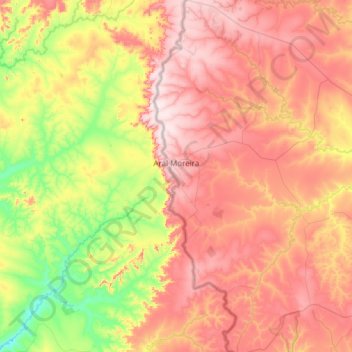 Aral Moreira topographic map, elevation, terrain
