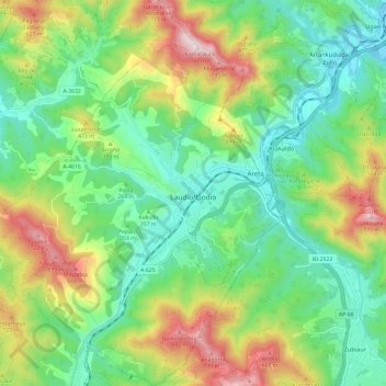Llodio topographic map, elevation, terrain