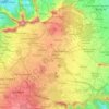 Moka topographic map, elevation, terrain