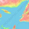 Saint Lawrencebaai topographic map, elevation, terrain