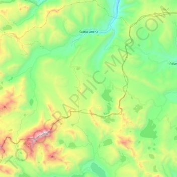 Suitucancha topographic map, elevation, terrain
