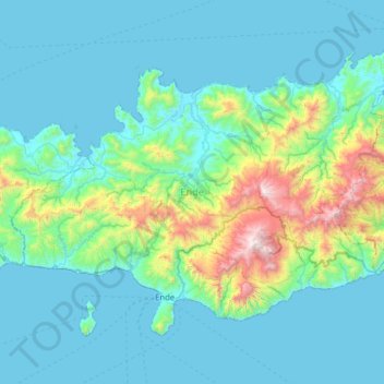 Ende topographic map, elevation, terrain