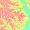 Ivinhema topographic map, elevation, terrain