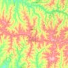Nhandeara topographic map, elevation, terrain