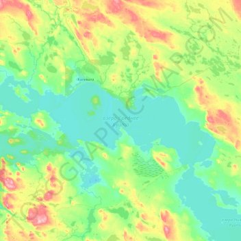 озеро Среднее Куйто topographic map, elevation, terrain