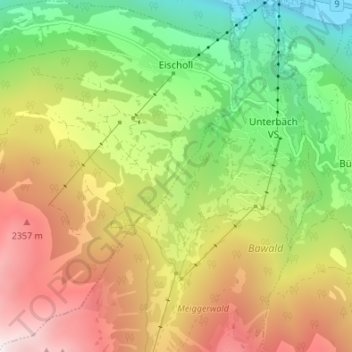 Eischoll topographic map, elevation, terrain