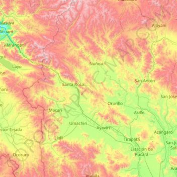 Melgar topographic map, elevation, terrain