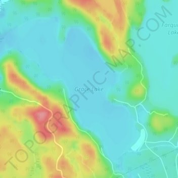 Grace Lake topographic map, elevation, terrain