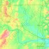 Wagoner County topographic map, elevation, terrain