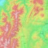 Kita-Azumi County topographic map, elevation, terrain