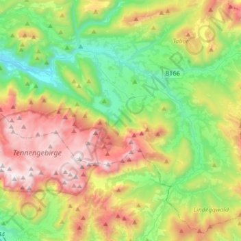 Lammer topographic map, elevation, terrain