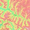 玉普乡 topographic map, elevation, terrain