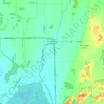 Pike River topographic map, elevation, terrain