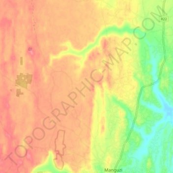 uMhlabuyalingana Ward 17 topographic map, elevation, terrain