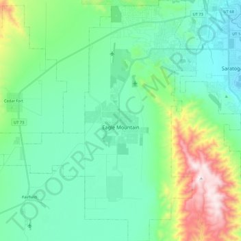 Eagle Mountain topographic map, elevation, terrain