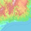 Shire of East Gippsland topographic map, elevation, terrain