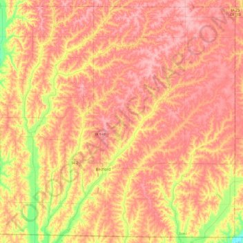 Taylor County topographic map, elevation, terrain