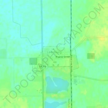 Leesburg topographic map, elevation, terrain