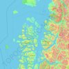 Cisnes topographic map, elevation, terrain