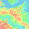 King George County topographic map, elevation, terrain