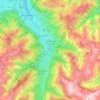 Aurach bei Kitzbühel topographic map, elevation, terrain