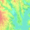 Lavon Lake topographic map, elevation, terrain