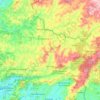 Pedra Bela topographic map, elevation, terrain