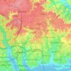 Cocody topographic map, elevation, terrain