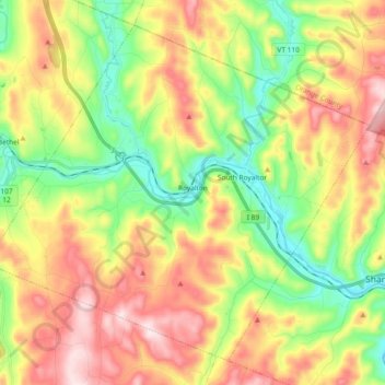 Royalton topographic map, elevation, terrain