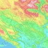 West Herzegovina Canton topographic map, elevation, terrain