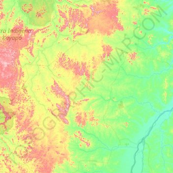 Cumaru do Norte topographic map, elevation, terrain
