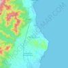 Sarrocu/Sarroch topographic map, elevation, terrain