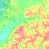 Loch topographic map, elevation, terrain