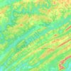 Union County topographic map, elevation, terrain