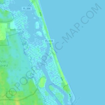 Crescent Beach topographic map, elevation, terrain