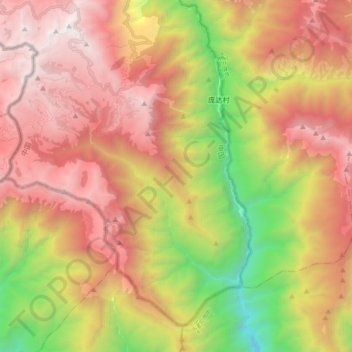 洞朗地区 topographic map, elevation, terrain