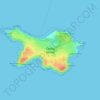 Caldey Island topographic map, elevation, terrain