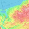 Poméranie occidentale topographic map, elevation, terrain