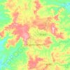 Siqueira Campos topographic map, elevation, terrain