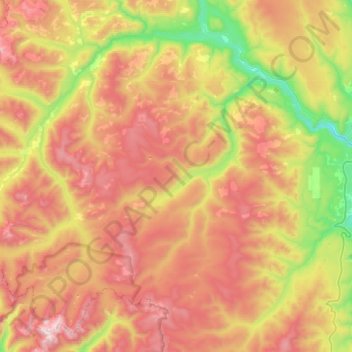 Tulameen River topographic map, elevation, terrain
