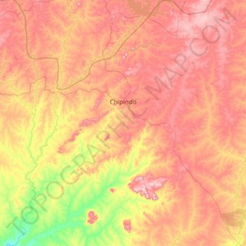 Chipindo topographic map, elevation, terrain