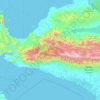 Central Papua topographic map, elevation, terrain