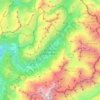 Chamonix-Mont-Blanc topographic map, elevation, terrain