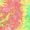 Jérusalem topographic map, elevation, terrain