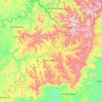 Senqu Local Municipality topographic map, elevation, terrain