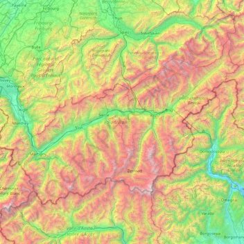 Vallés topographic map, elevation, terrain